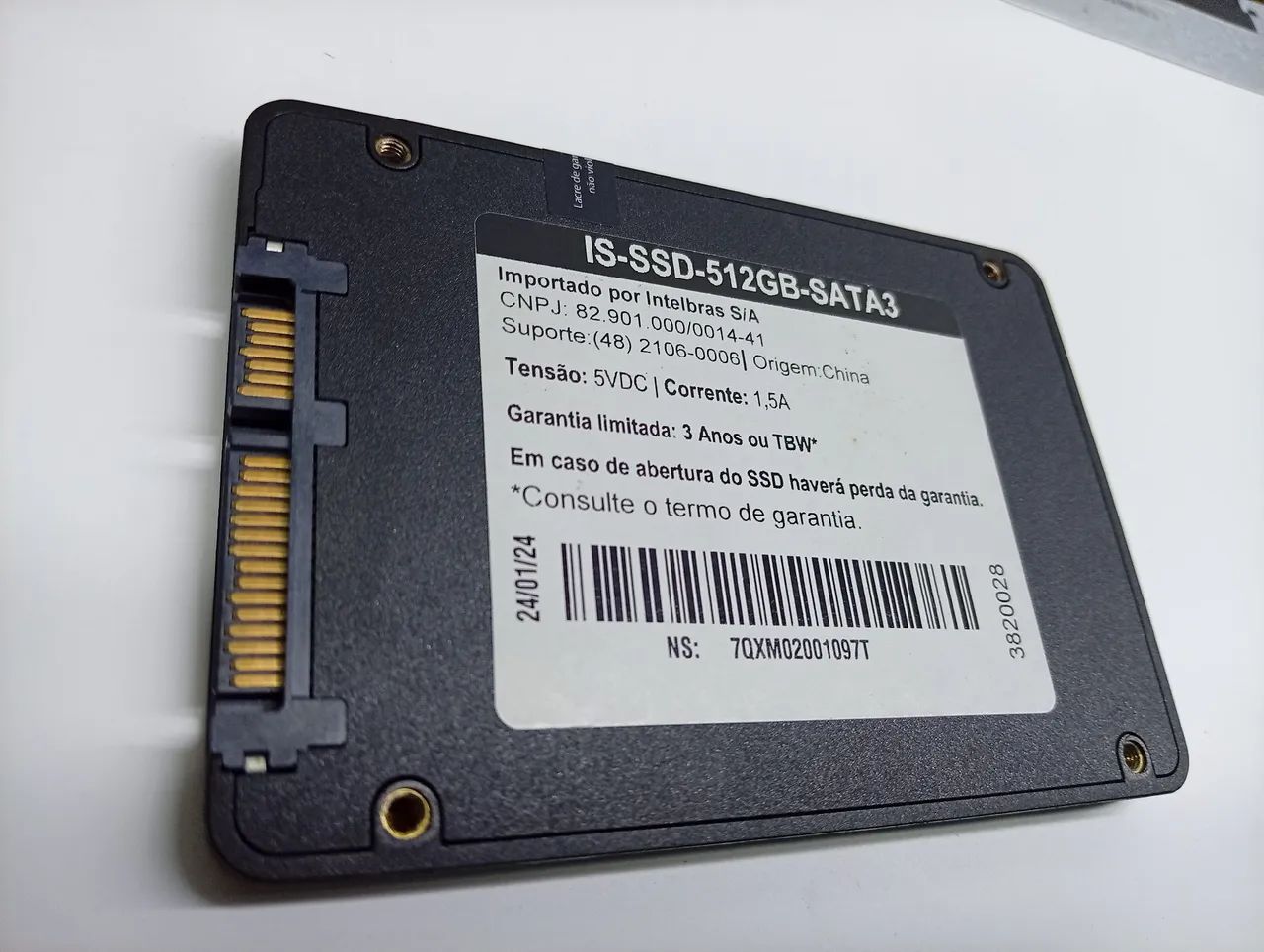 Ssd sata 512 gb perfeito estado Intelbras com windows 10  - Foto 3
