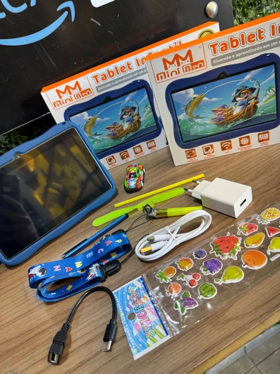 Tablet Infantil Azul Mini Men 128G - PRODUTO NOVO COM GARANTIA - Foto 3