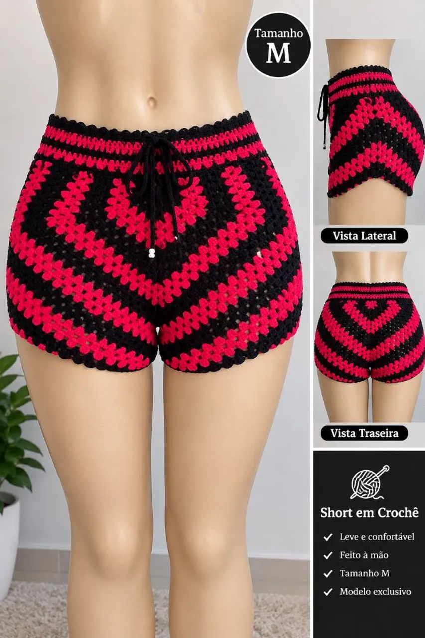 Short de Crochê - Foto 2