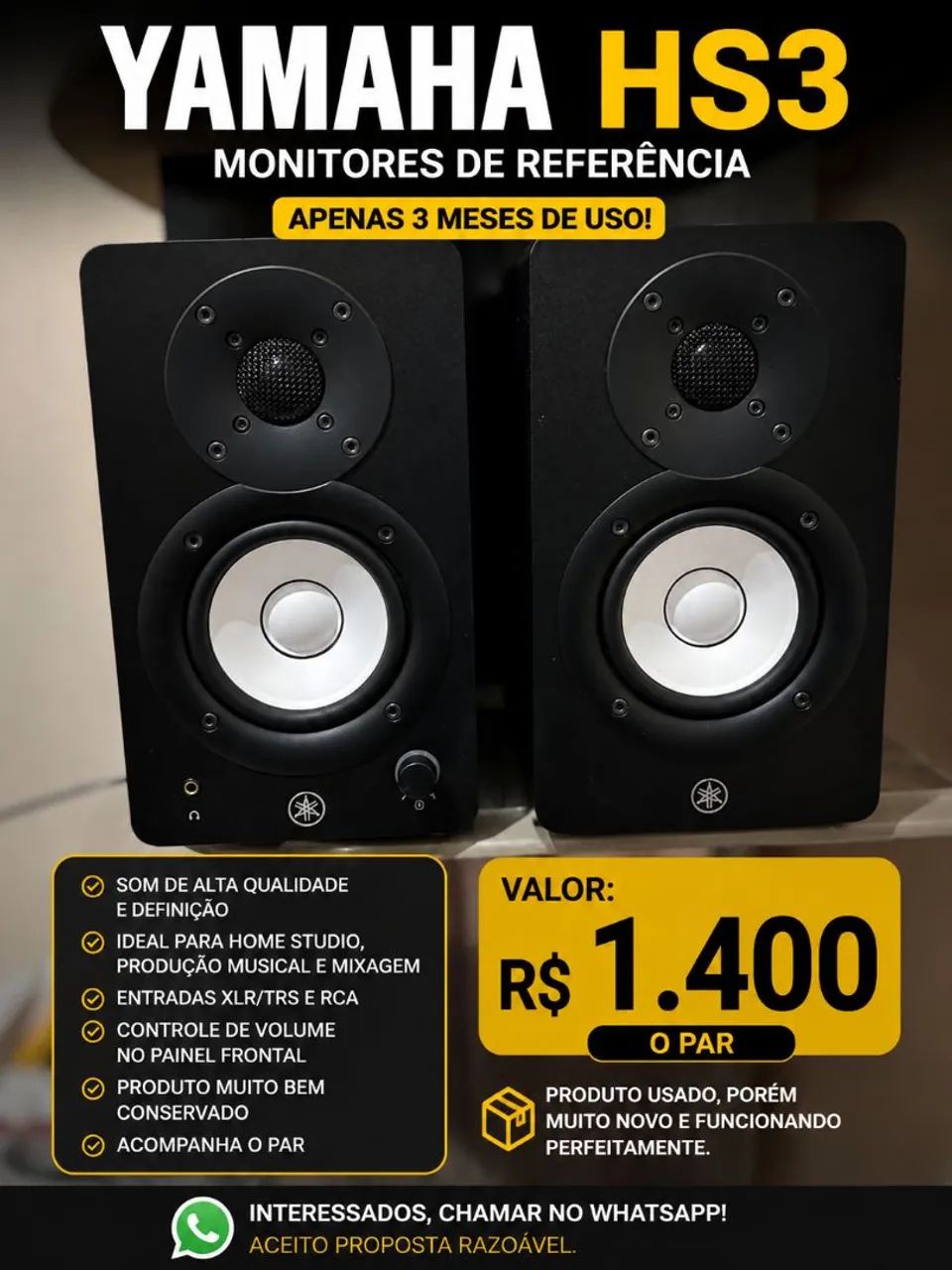 Monitor de audio Yamaha HS3 