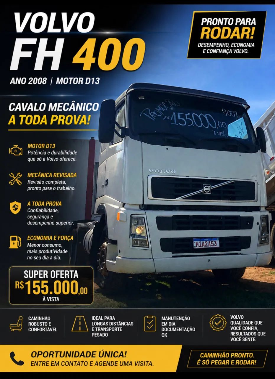 Vendo Volvo FH 400 ano 2008