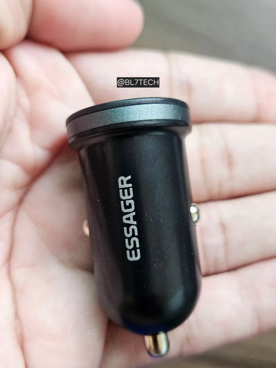 Carregador veicular turbo essager 30w - USB C e USB A - Foto 5