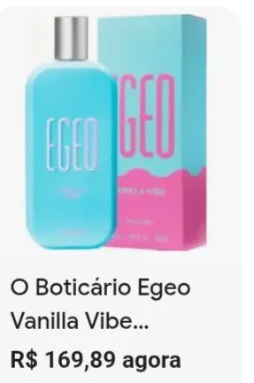 Vendo perfume da boticário EGEO 