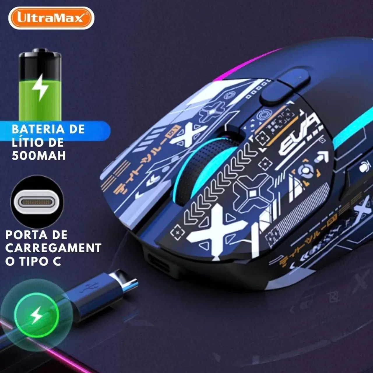 Mouse Gamer Sem Fio - Foto 3