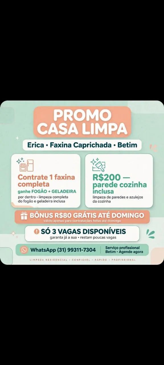 Faço faxina 