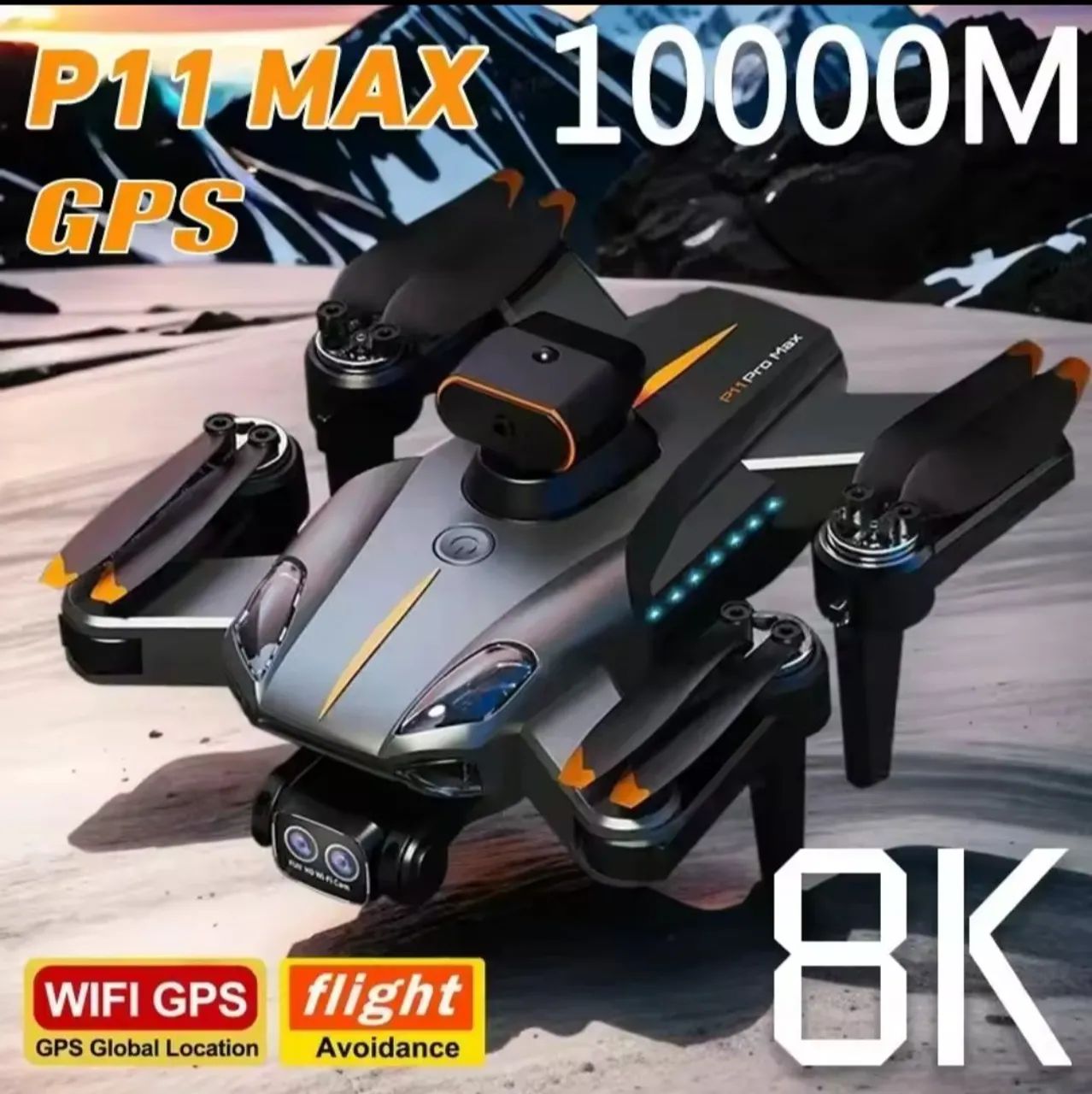 Drone Profissional P11 Pró Max, 8K 1Km