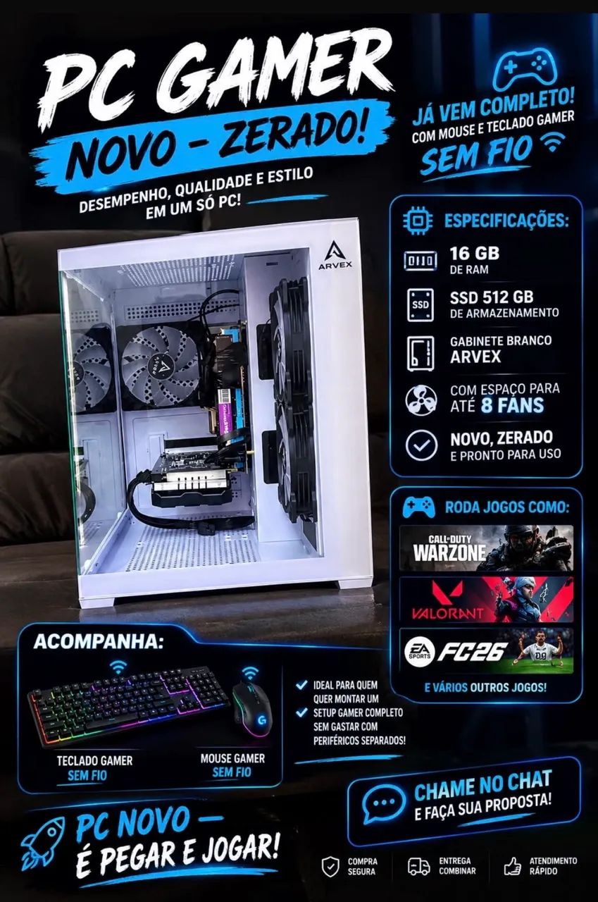 Pc gamer pronto para jogar  - Foto 4