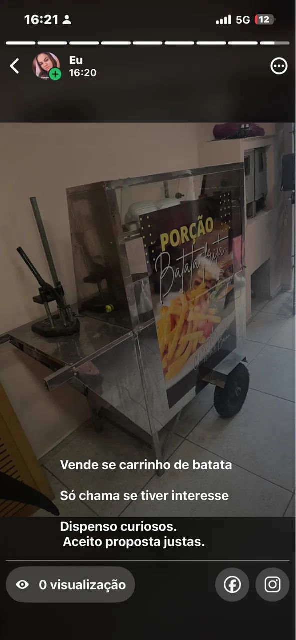 Carrinho de batata frita/ pastel  - Foto 4