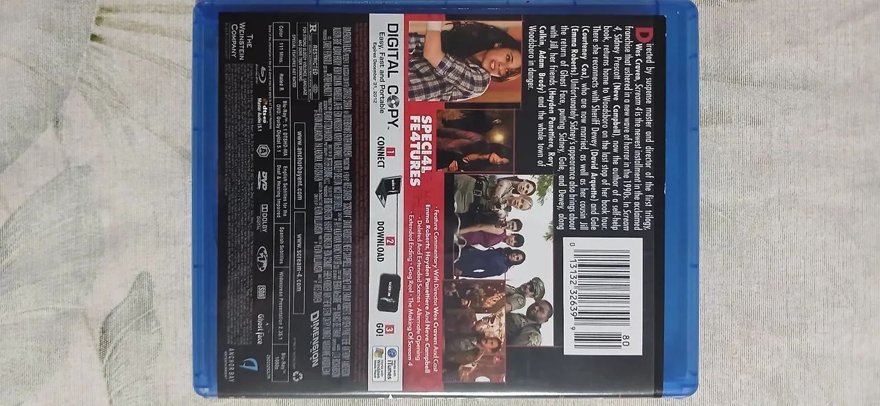 Blu ray Scream 4 importado  - Foto 2