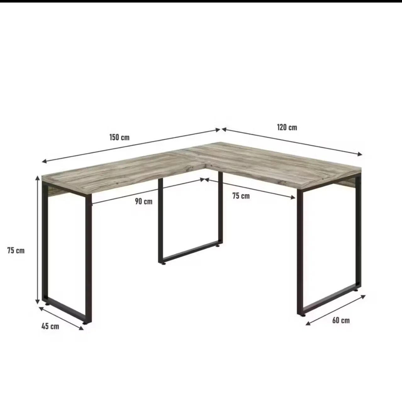 Mesa em L 