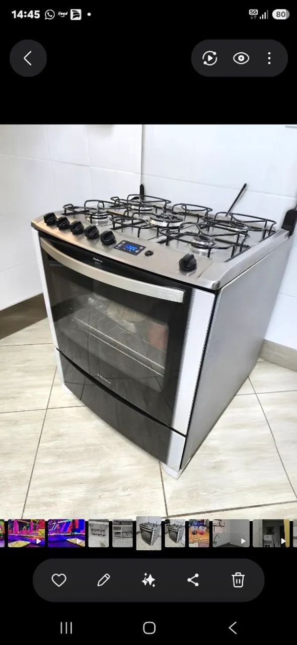 Fogão Electrolux 5 bocas com timer zerado - Foto 2