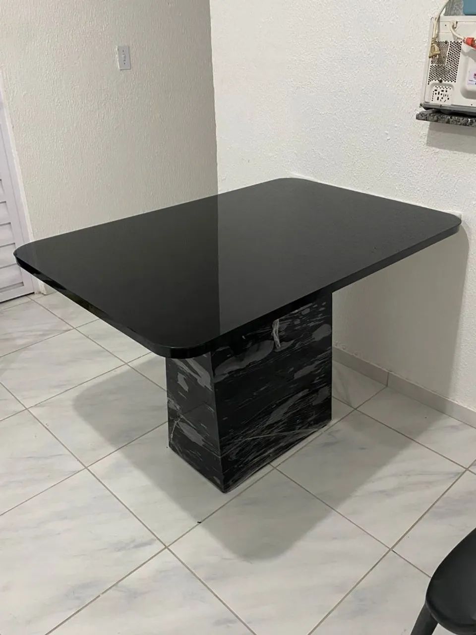 Mesa de Jantar Retangular Luxo com Vidro Laqueado  - Foto 3