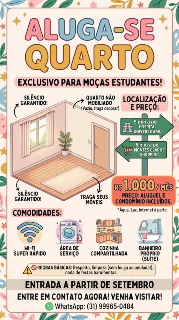aluguel de quarto