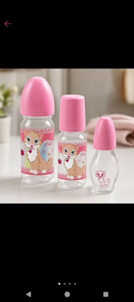 Kit com 3 mamadeiras 