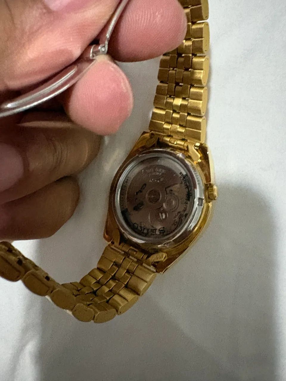 Seiko 5 dourado - original com caixa  - Foto 4