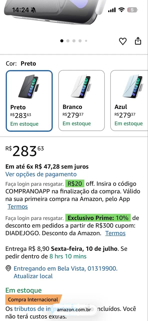 Capa Pitaka IPad mini 7 nova, original  - Foto 3