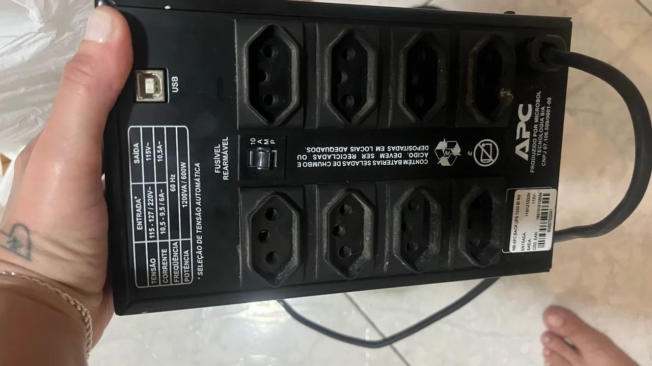 Nobreak APC Back-UPS 1200VA bivolt  - Foto 3