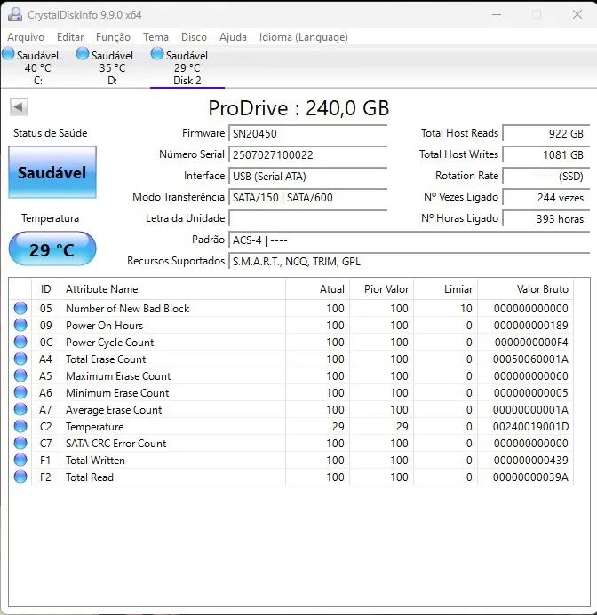SSD de 240GB ProDrive - Foto 4