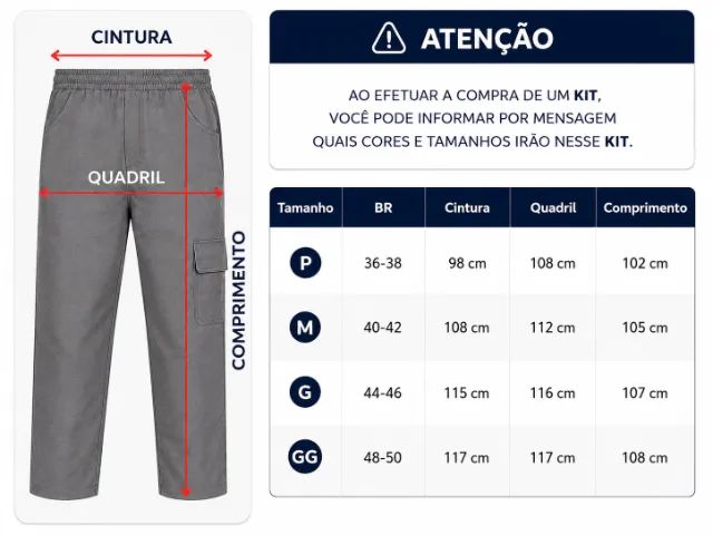 UNIFORME CALCA BRIM PESADO - Foto 5