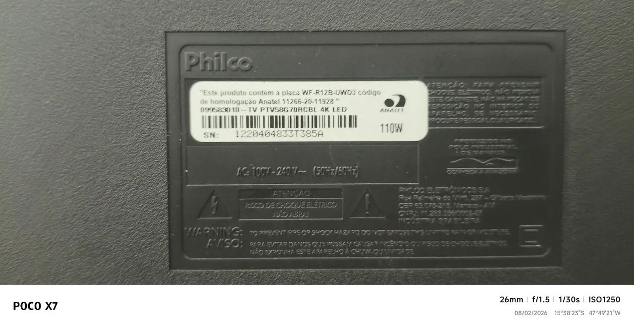 Tv Philco 58 polegadas (Detalhe no canto da tela ) - Foto 4