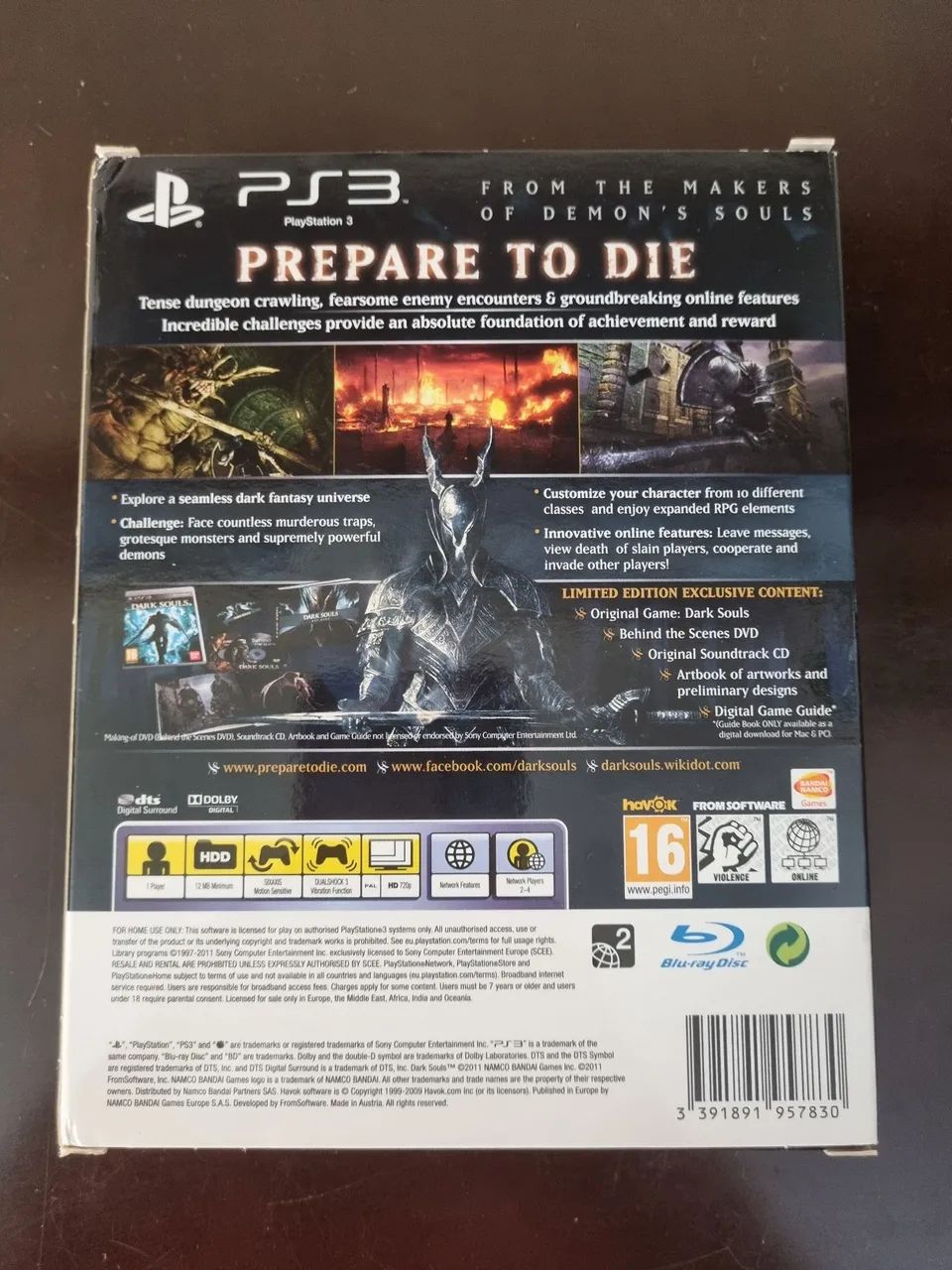 Dark Souls Edição Limitada Europeia PS3 Novo Lacrado - Jogos de