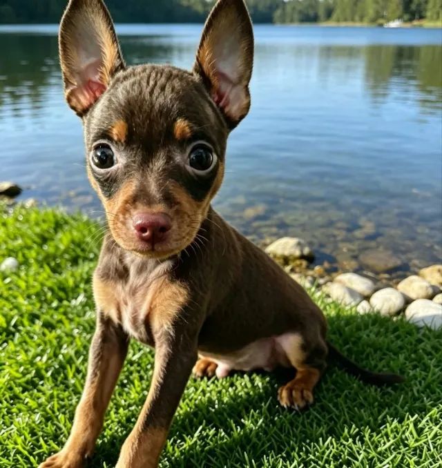 Pinscher de qualidade macho perfeito