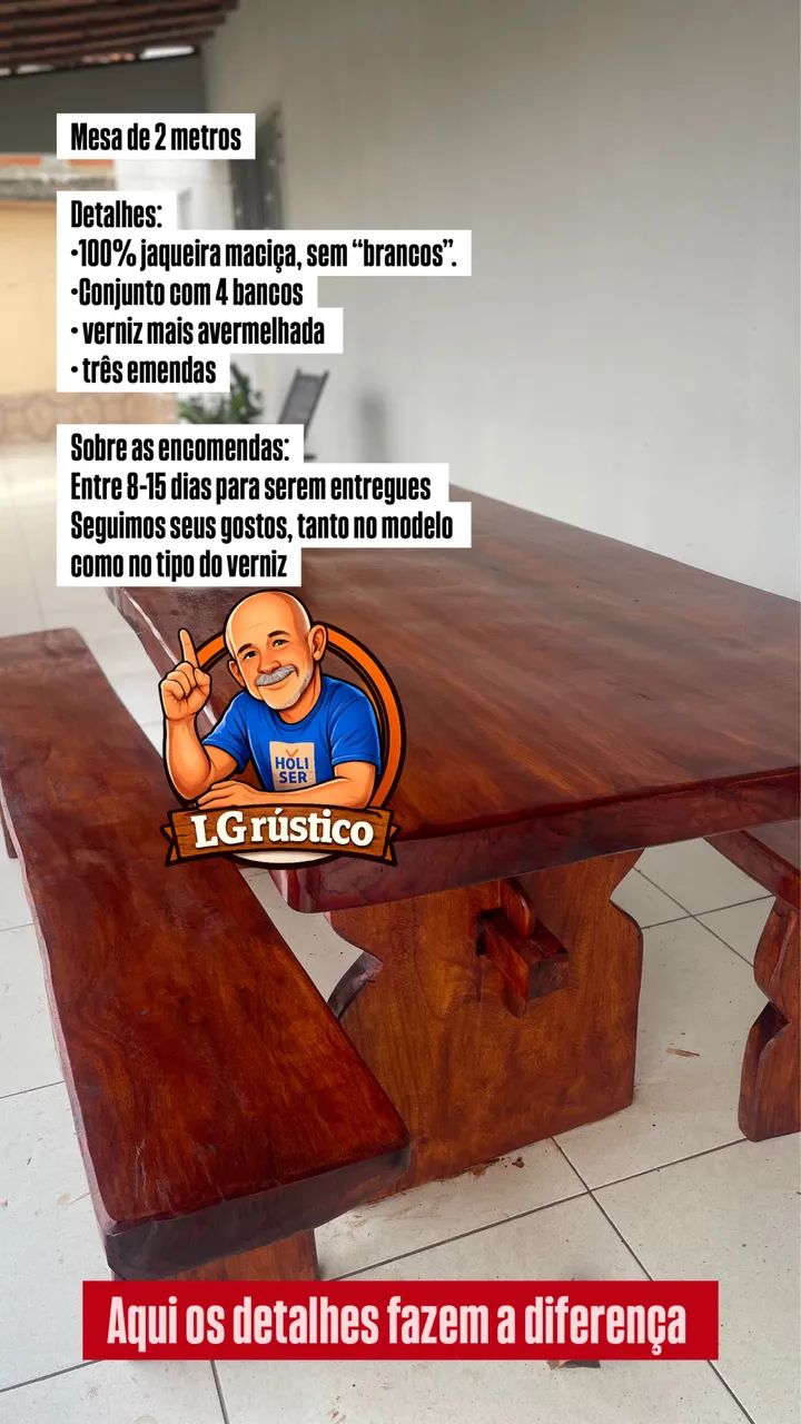 Mesa de 2 metros