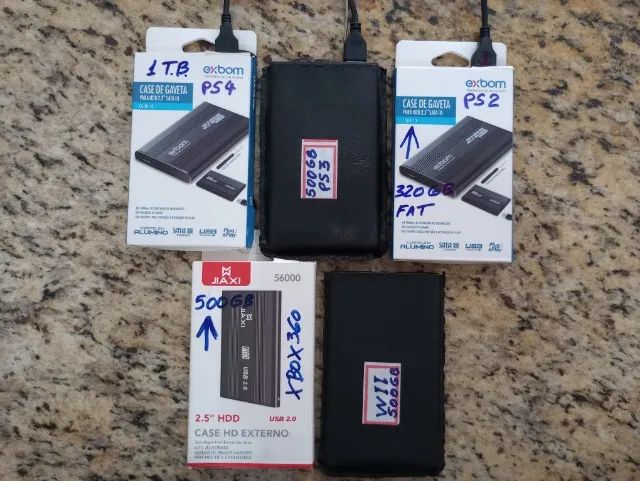 HDs para PS2/3/4, nintendo Wii e Xbox360