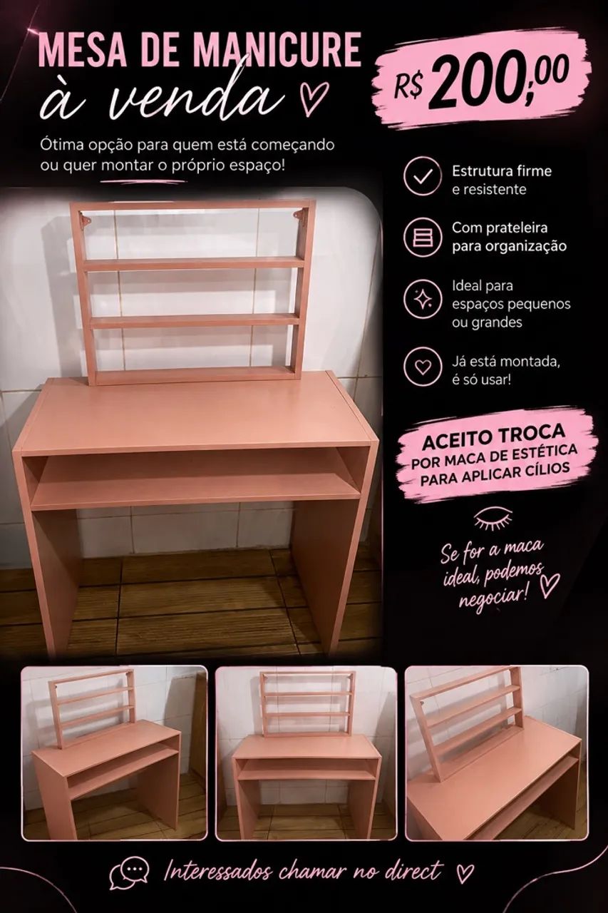 Mesa de manicure & Expositor de esmalte ?