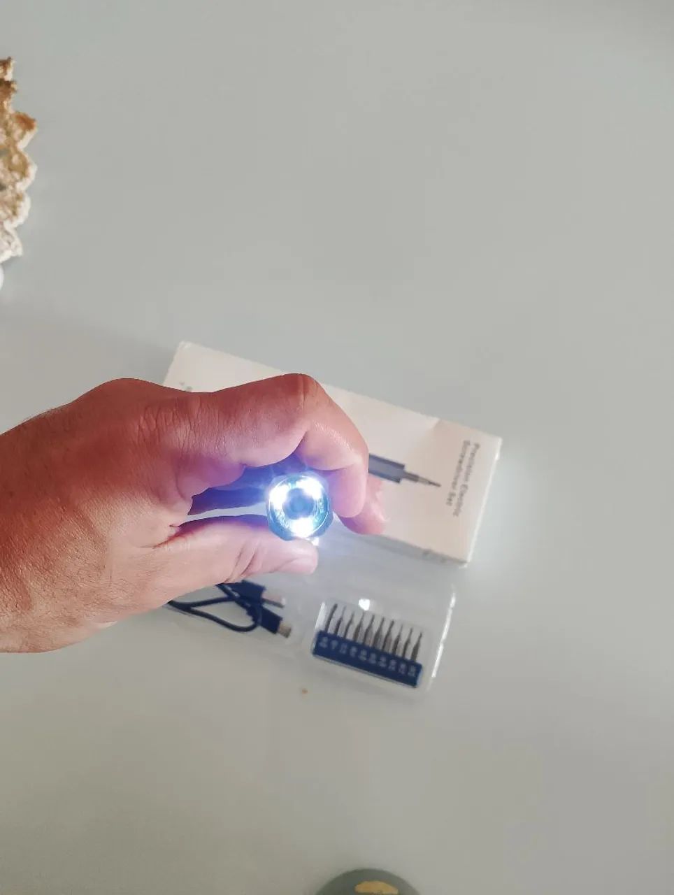 mini furadeira elétrica, chave caneta 