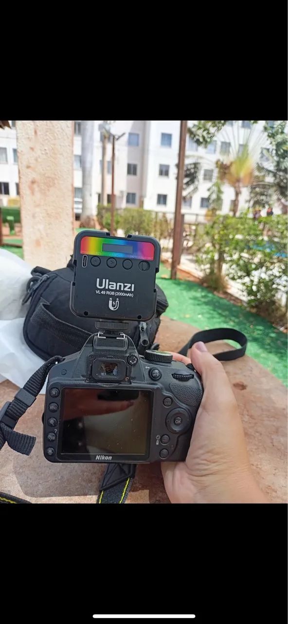 Câmera profissional Nikon D3200 com lente 8-55 mm - Foto 3