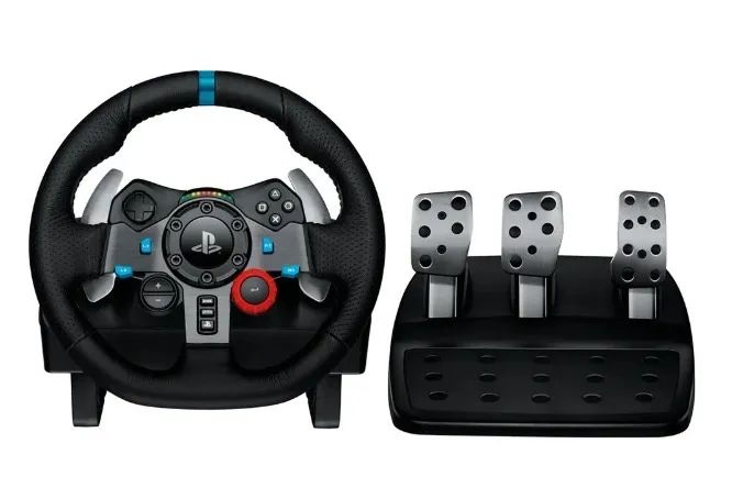 Volante Logitech G29 Driving Force e Pedais com Force Feedback para PS5, PS4, PS3 e PC