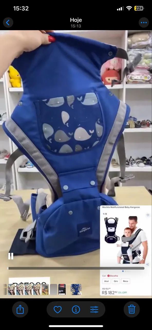Vendo canguru para bebê 