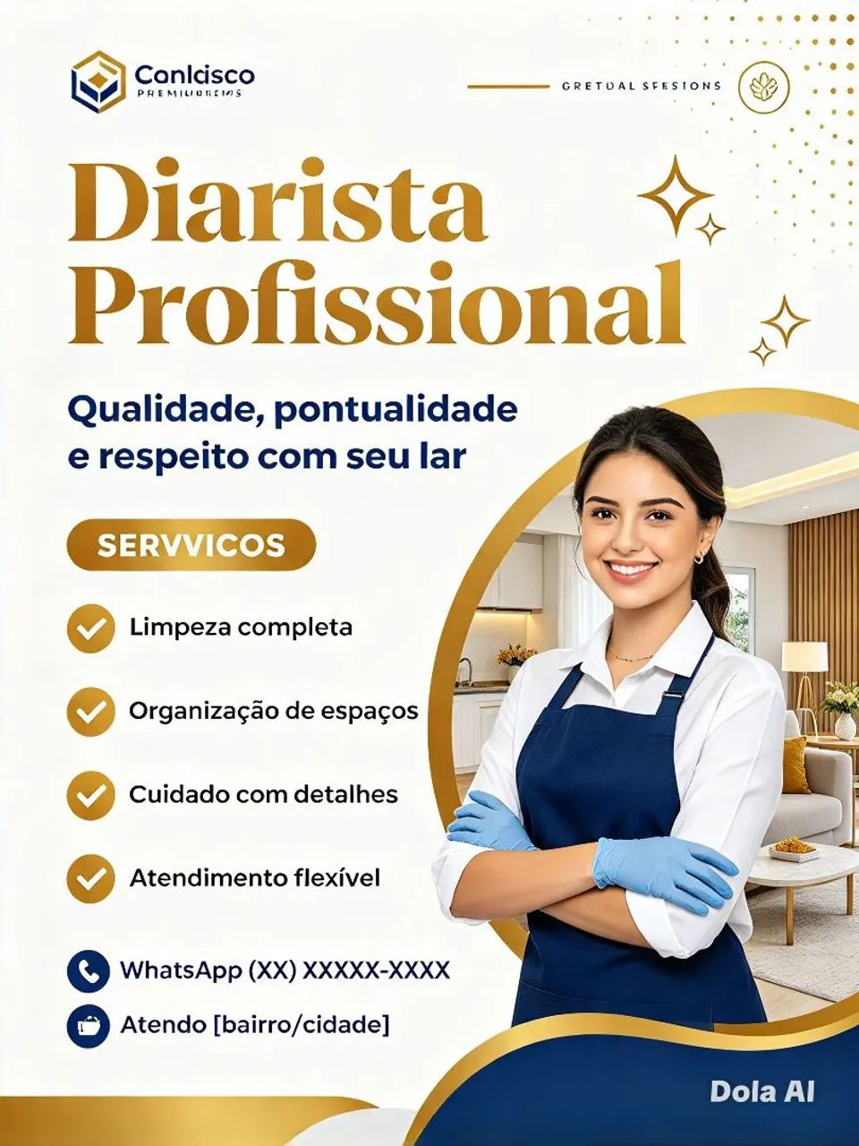Diarista no bairro do Bengui. 