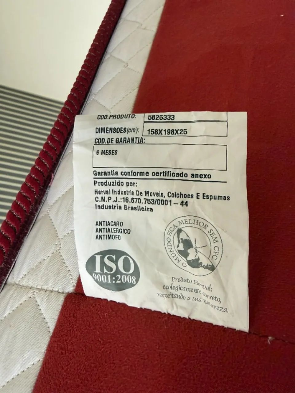 Colchão Queen Herval Imperial Suede D33 usado - Foto 4