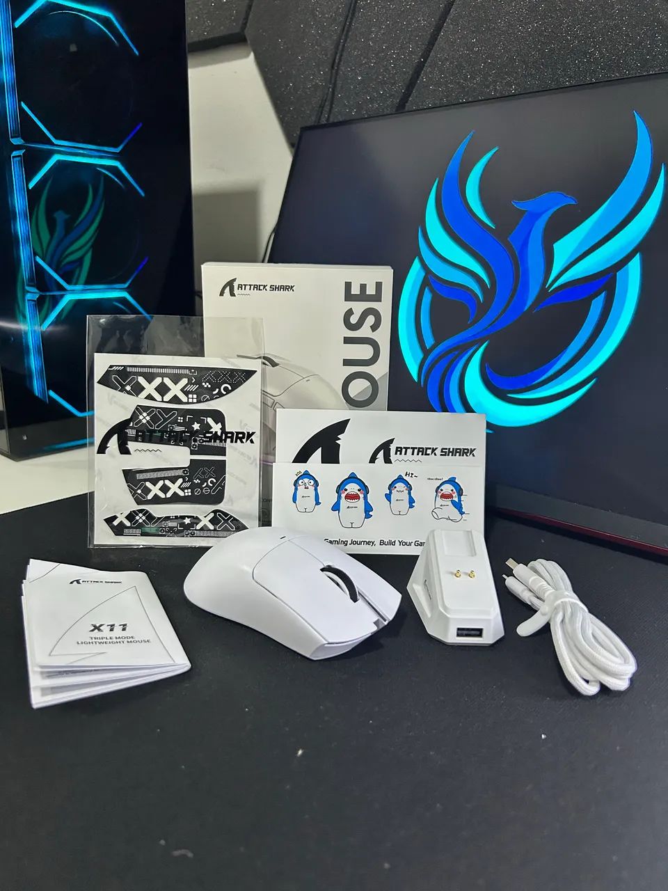 MOUSE GAMER X11 ATTACK SHARK BRANCO - Foto 2