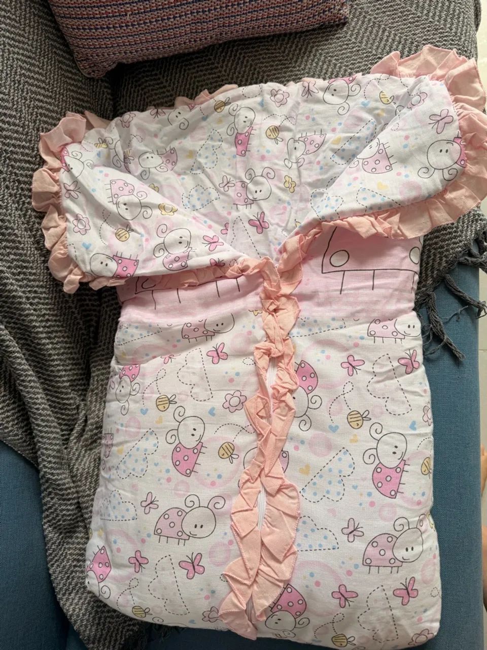 Ninho casulo saco de dormir swaddle charutinho - Foto 4