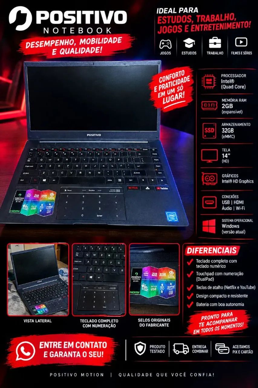 Notebook Gamer com Teclado RGB - Foto 2