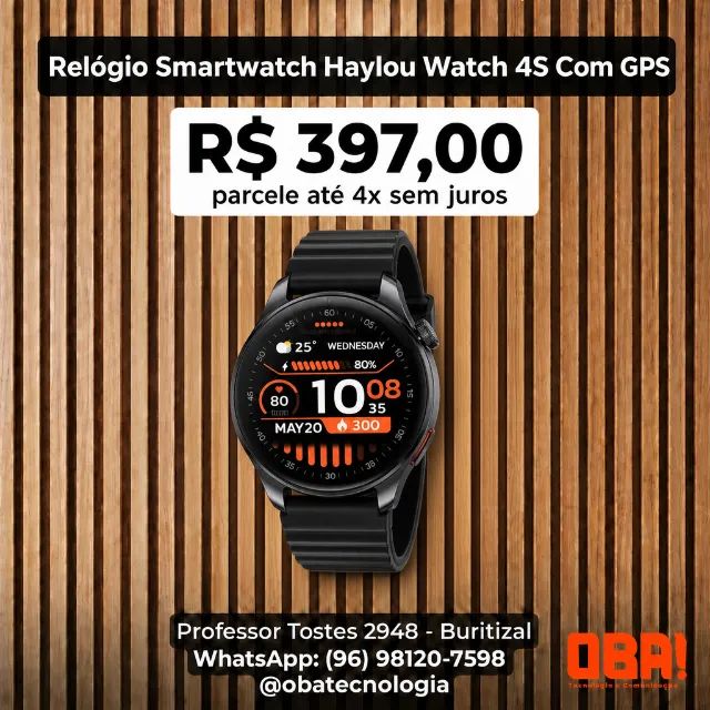 Relógio Smartwatch Haylou Watch 4s Com GPS 