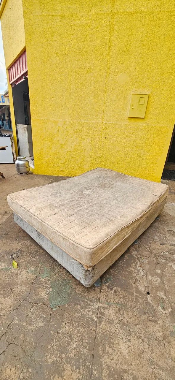 cama box casal padrão base e colchão espuma com capa ( ENTREGA GRÁTIS ) - Foto 4