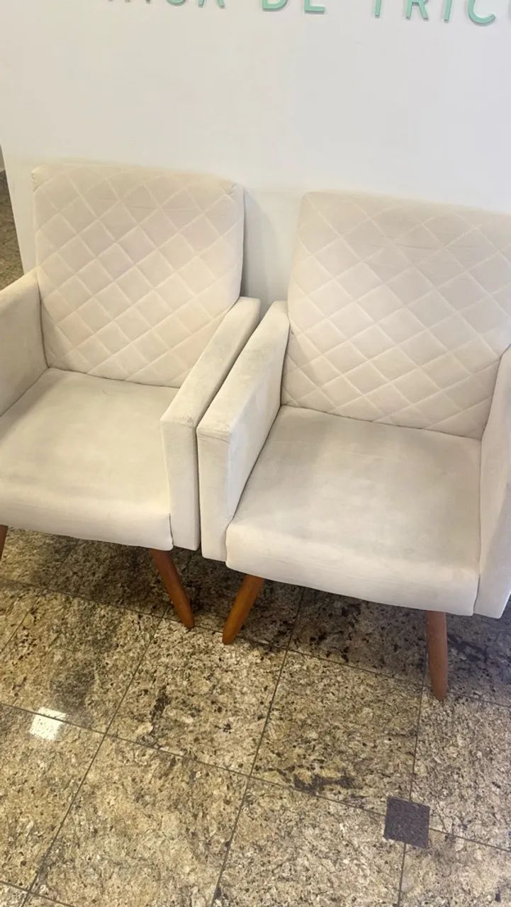 Poltronas kit com 6 seminovas  - Foto 2