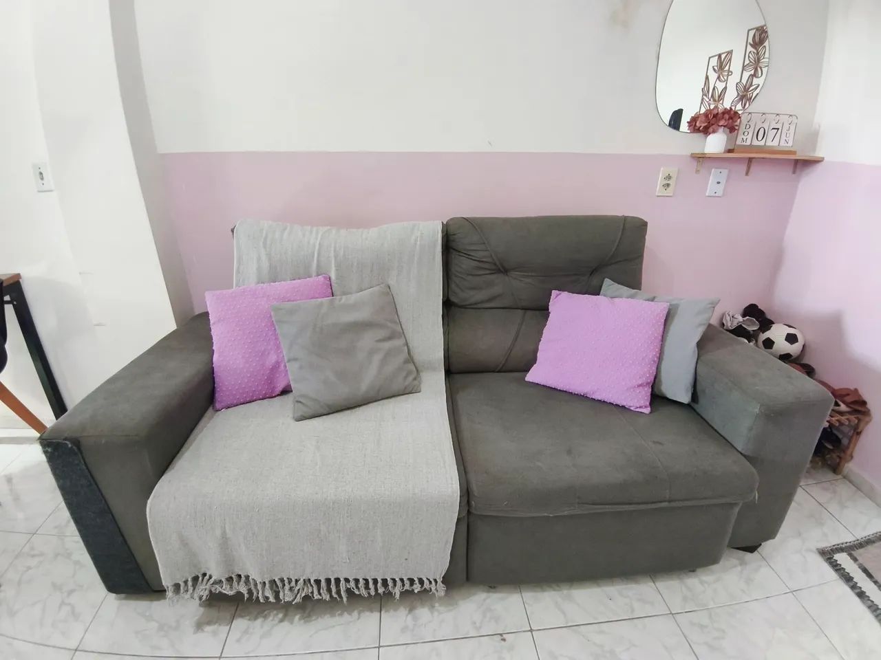 Sofá Retrátil 3 lugares 