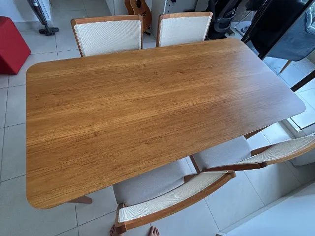 Mesa de Jantar 6 Lugares Madeira - Foto 4