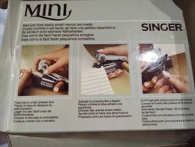 Antiga máquina de costura Mini Singer446519760850800642