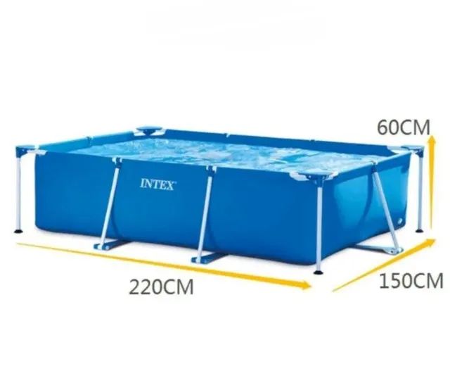 Piscina Intex 1662 litros retangular seminova - Foto 2