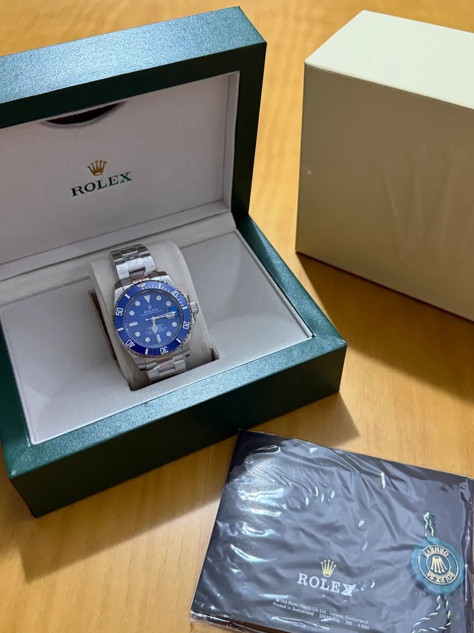 Relógio Rolex Submariner Azul Completo na caixa