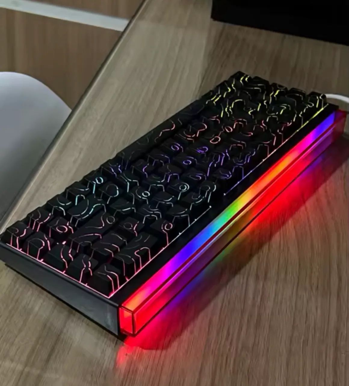 Teclado Mecânico AJAZZ NK68 RGB Compacto 68 Teclas Hot Swap
