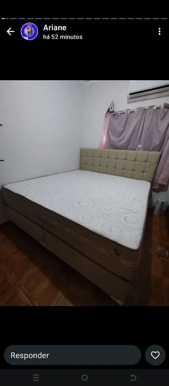 Cama super King com colchão molas ensacadas