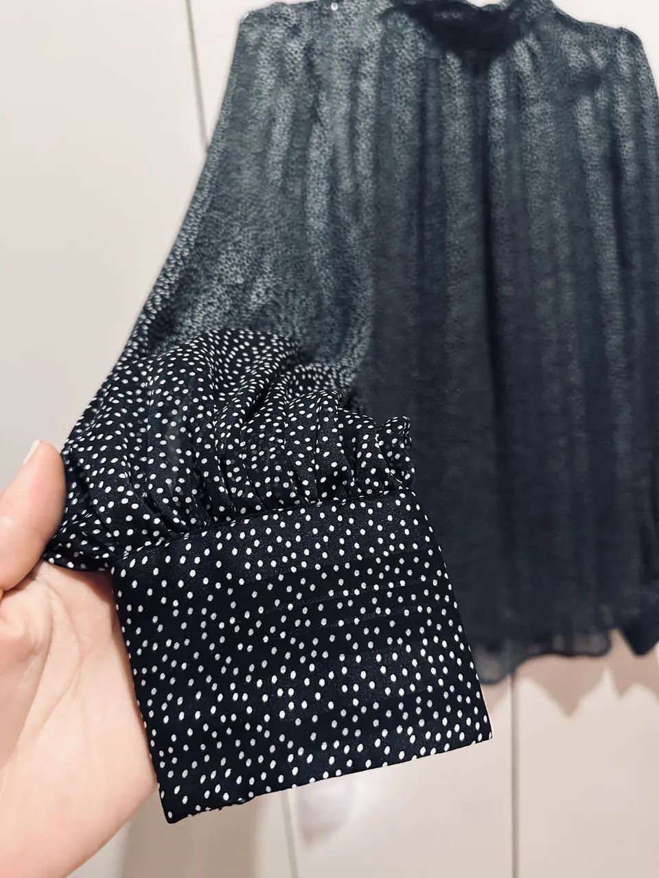 Camisa poá (bolinhas) H&m. P - Foto 2