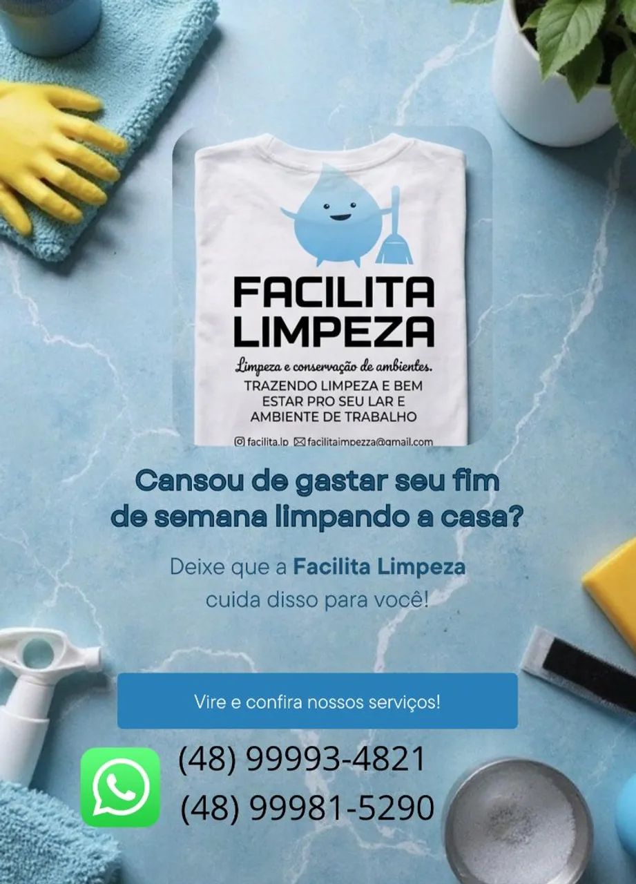 Diarista/faxina residencial e comercial-florianopolis e região!!!